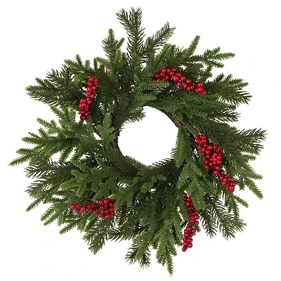 12" Mini Pine & Berry Wreath by Ashland®