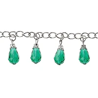 12 Pack: Aqua Teardrop Glass Beads Chain by Bead Landing™