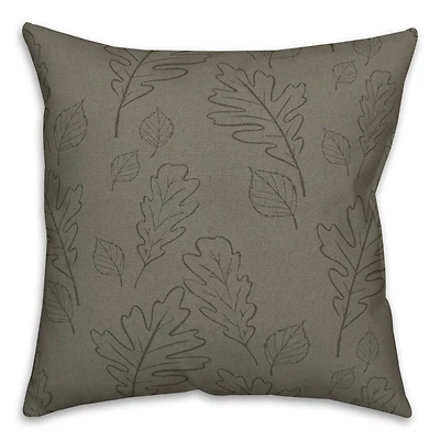 Large Leaf Pattern Throw Pillow