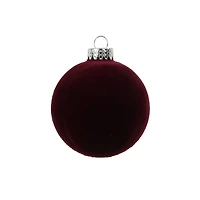 4 Pack 3.1" Purple Flocked Glass Ball Ornaments by Ashland®
