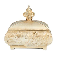11" Gold Rectangular Traditional Decorative Jar