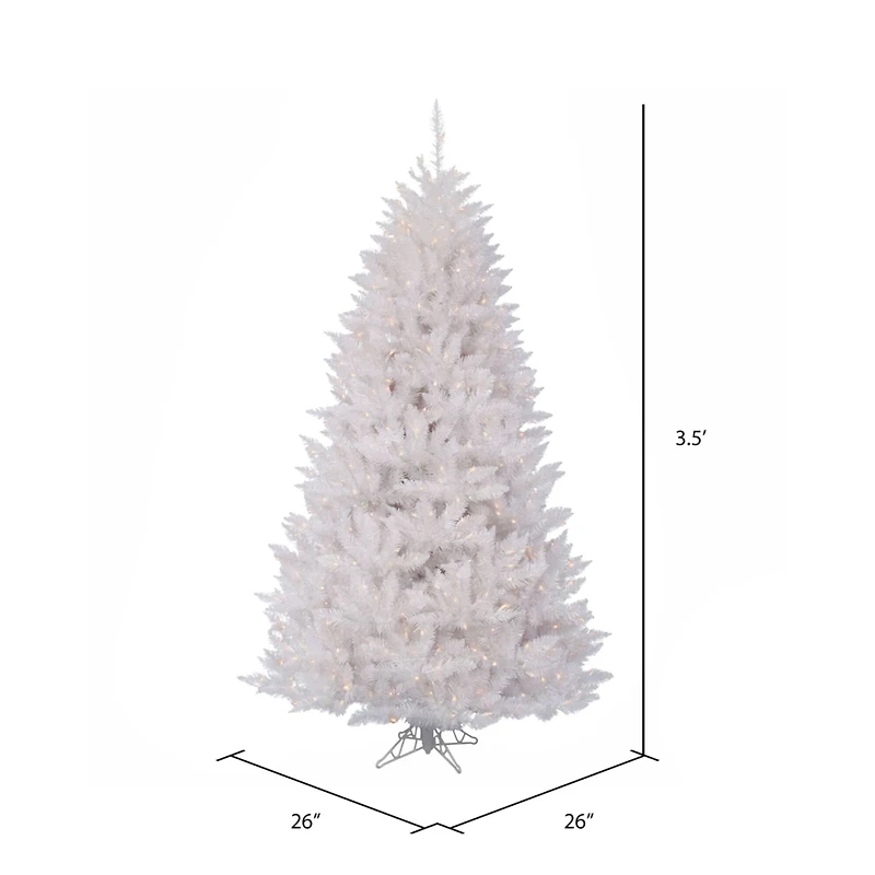3.5ft. Unlit Sparkle White Spruce Artificial Christmas Tree