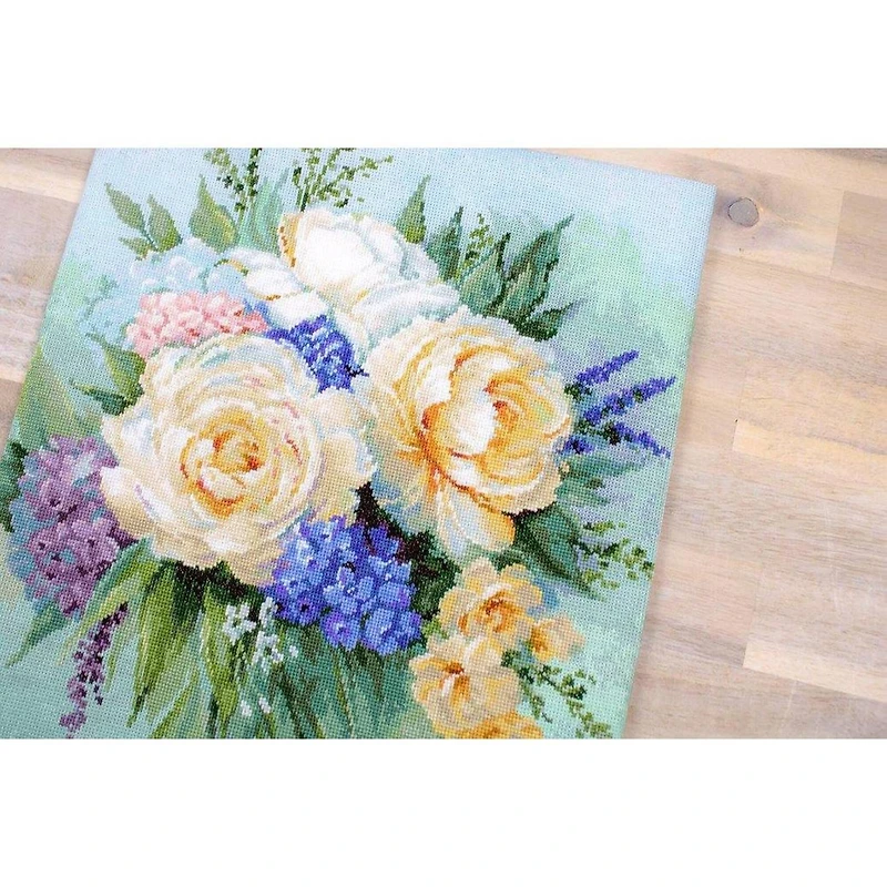 Luca-s Floral Bouquet Counted Cross Stitch Kit