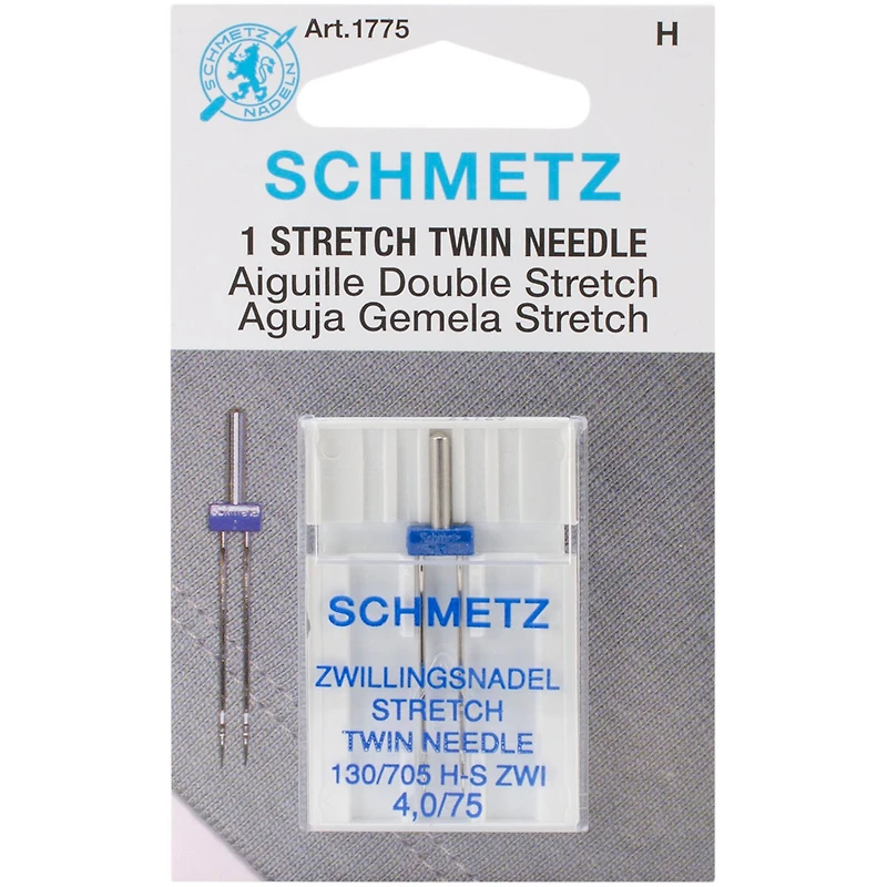 SCHMETZ Stretch Twin Machine Needle, 4.0/75