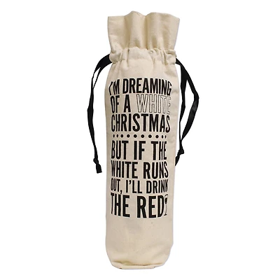 Personality Case™ White Christmas Canvas Wine Bag