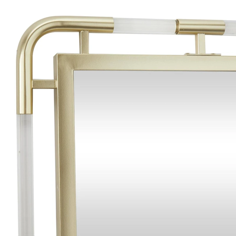 24" x 32" Gold Metal Glam Wall Mirror