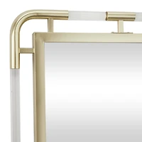 24" x 32" Gold Metal Glam Wall Mirror