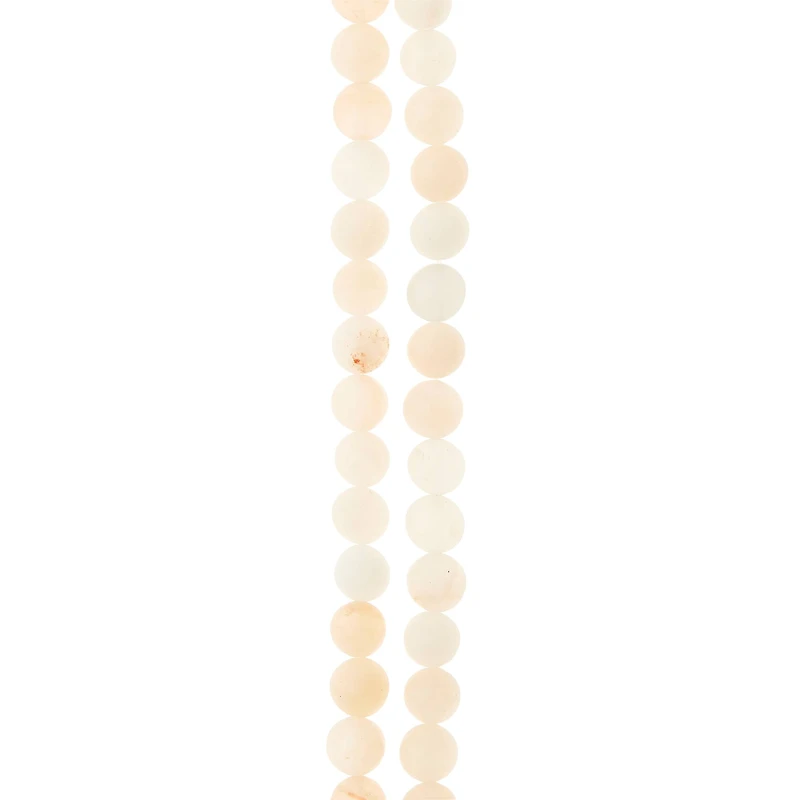 12 Pack: Light Pink Aurora Opal Round Beads, 6mm by Bead Landing™