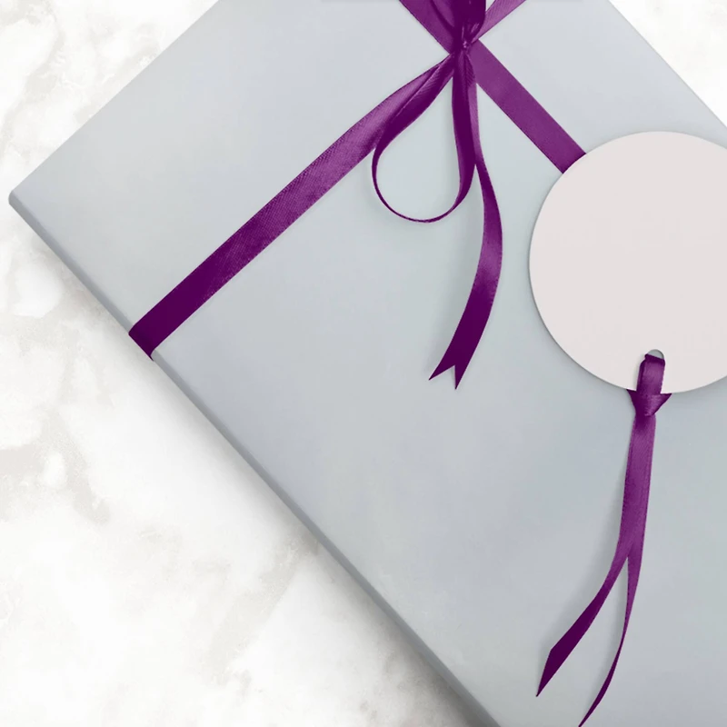 JAM Paper Metallic Silver Foil Gift Wrap