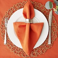 DII® Burnt Orange Dobby Stripe Cloth Dinner Napkins, 6ct.