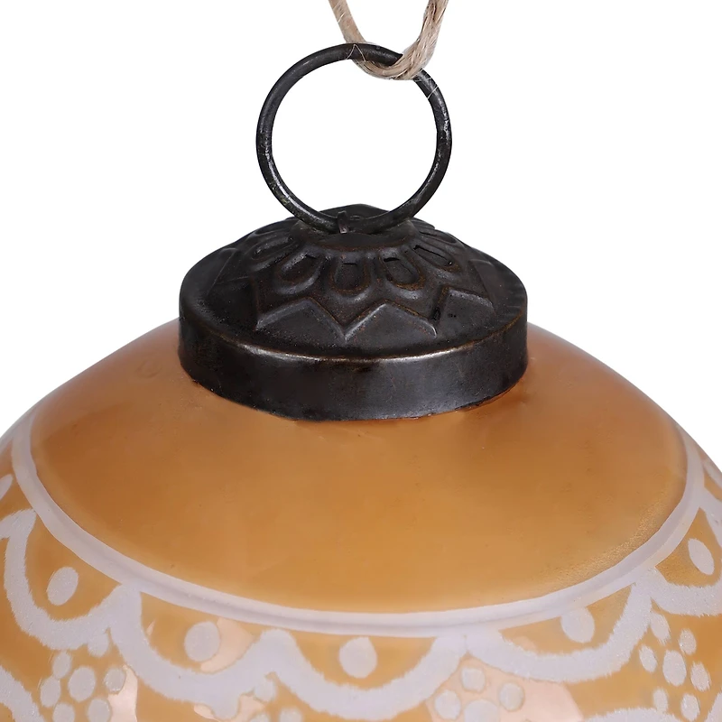 3" Light Brown Gingerbread Glass Ball Ornament by Ashland®