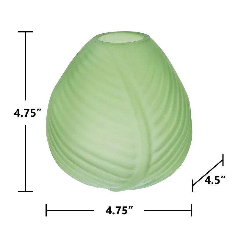 4.7" Glass Tabletop Leaf Vase by Ashland