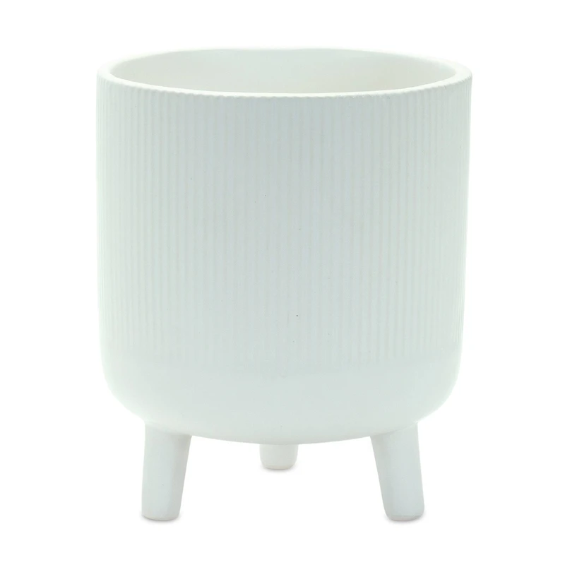 Decorative White Pot Set with Legs
