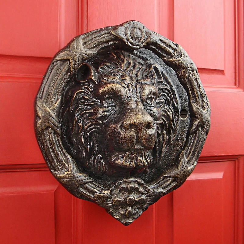 9" Pride of the Lions Foundry Cast Iron Lion Door Knocker