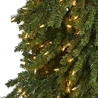 8ft. Pre-Lit Grand Alpine Artificial Christmas Tree, Clear LED Lights