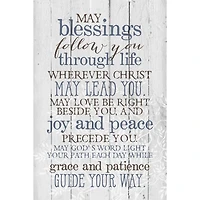 May Blessings Follow You Wood Plaque