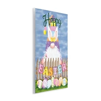 Stupell Industries Happy Easter Garden Gnome Eggs Wall Plaque Art
