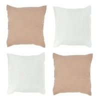Mini Beige & White Throw Pillow Set by Make Market®