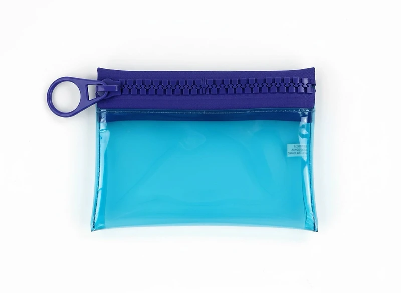 Everything Mary Blue & Purple Transparent Zipper Pouch