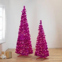 4ft. Pre-Lit Tinsel Pop-Up Artificial Christmas Tree