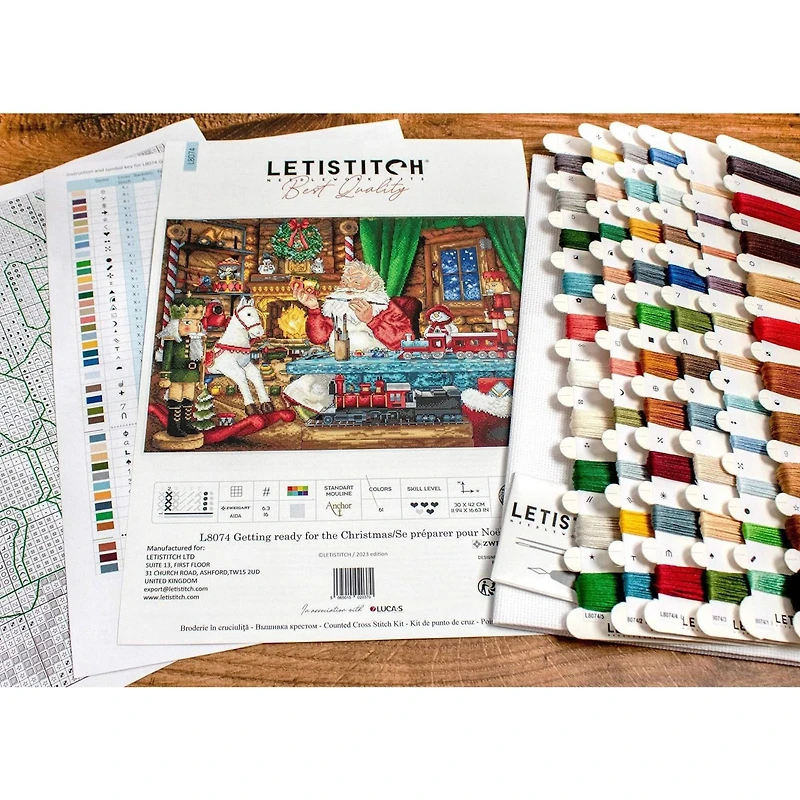 LetiStitch Getting Ready for Christmas Counted Cross Stitch Kit