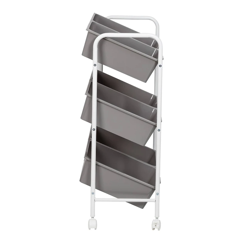 Honey Can Do Gray/White 6-Bin Rolling Cart