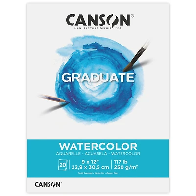 Canson® Graduate Foldover Watercolor Pad, 9" x 12"
