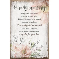 Our Anniversary Inspirational Wood Plaque