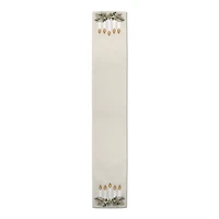 Candles With Greenery 16x72 Poly Twill Table Runner