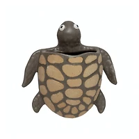 Hello Honey® 10" Green Stoneware Turtle Wall Planter