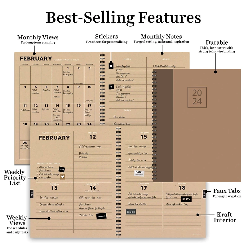TF Publishing 2024 Book Bound Large Planner