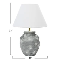 Hello Honey® 23" Gray Terra Cotta Table Lamp