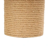 7" Brown Jute Coiled Rope Sculpture Décor