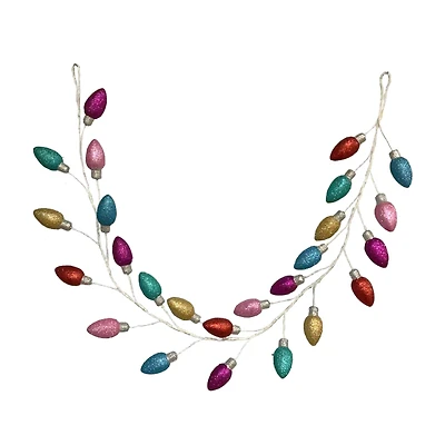 6ft. Glitter Rainbow Light Bulbs Garland by Ashland®