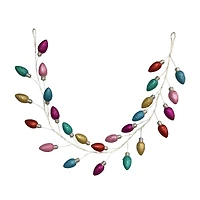 6ft. Glitter Rainbow Light Bulbs Garland by Ashland®