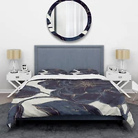Designart 'Dark Rose Gilded Gold' Shabby Bedding Set