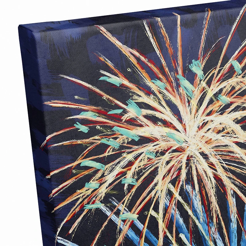 Firework Sky Canvas Wall Art