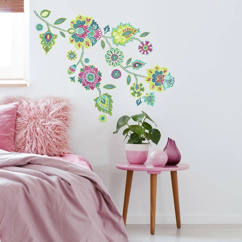 RoomMates Boho Floral Peel & Stick Giant Wall Decals