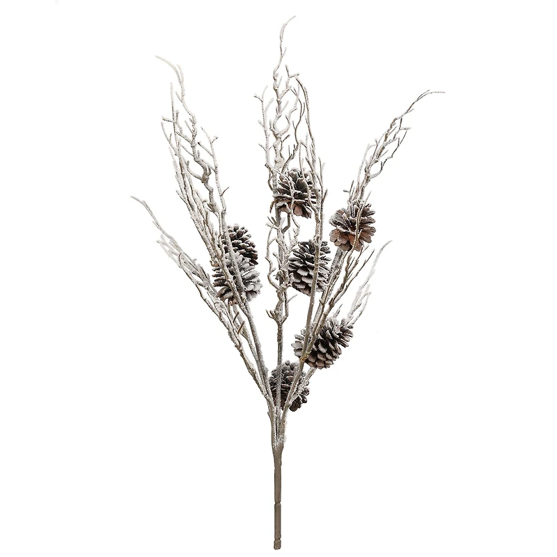 24" Snowy Pinecone Branch Deluxe Bush by Ashland®