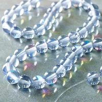 Gray Synthetic Opal Glass Round Beads, 6mm by Bead Landing™