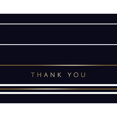 JAM Paper Vintage Stripe Everyday Thank You Card Set, 20ct.