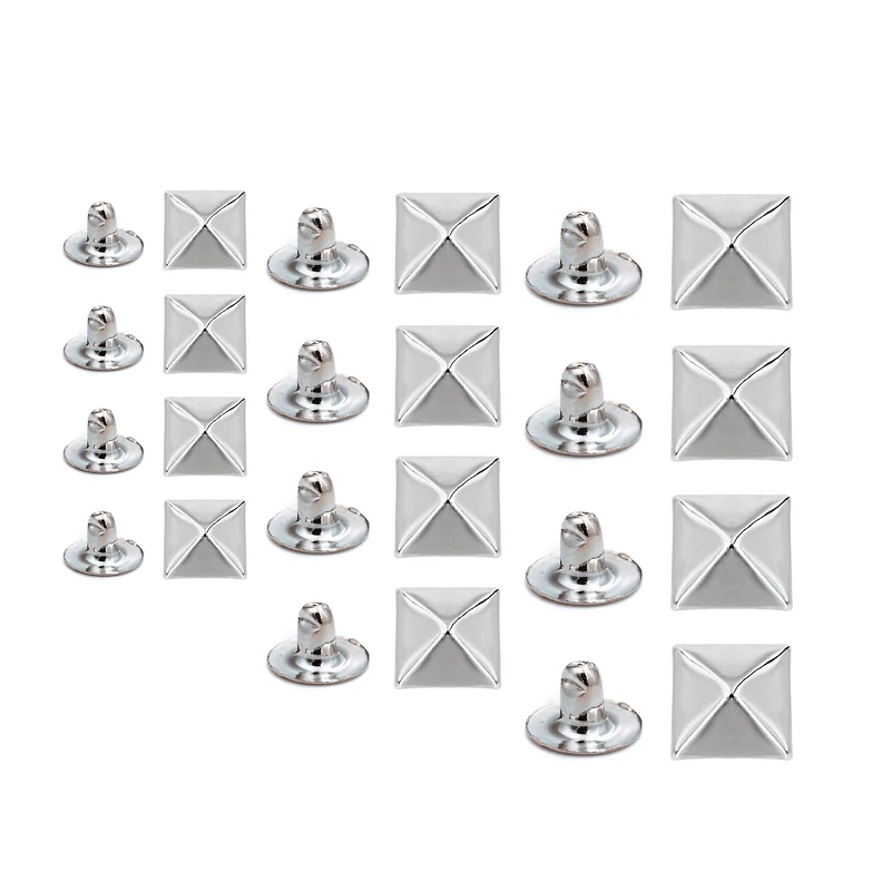 Assorted Rhodium Leather Rivet Mix by Bead Landing™