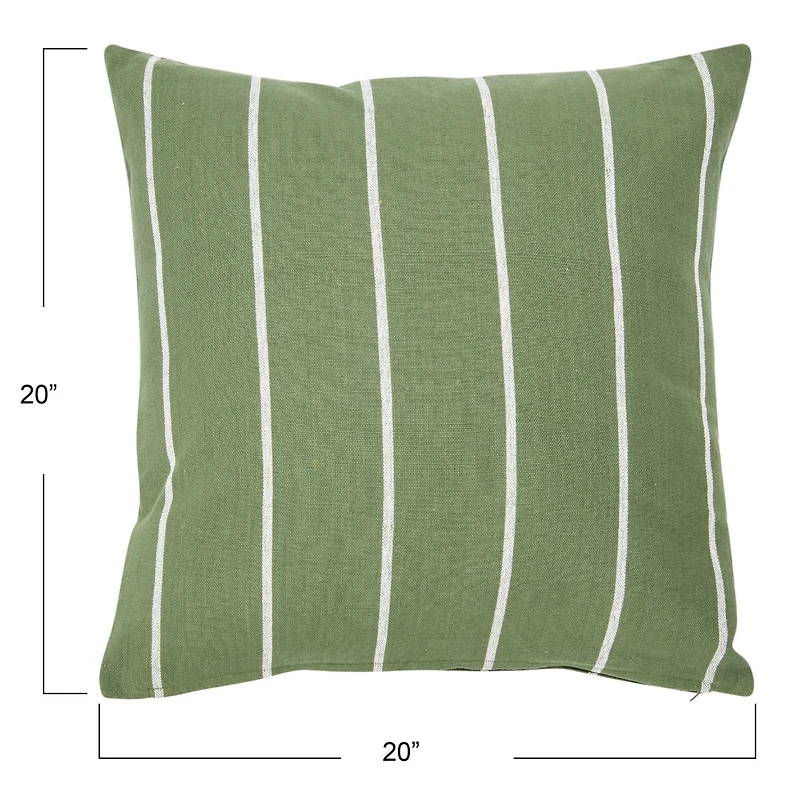 Hello Honey® 20" Square Interwoven Stripe Cotton Pillow Cover