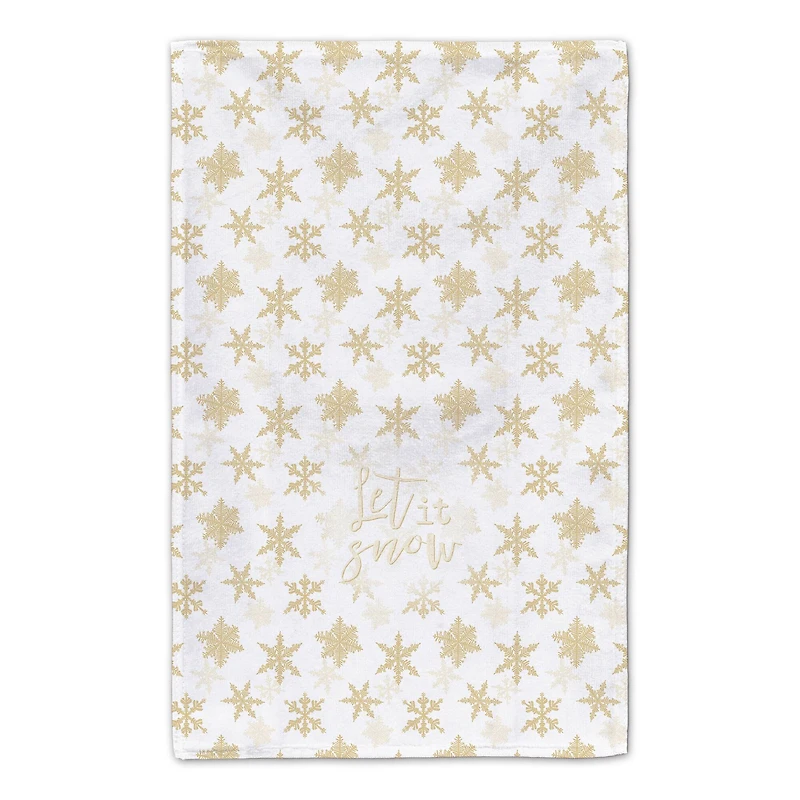 Cream Snowflake Tea Towel Set