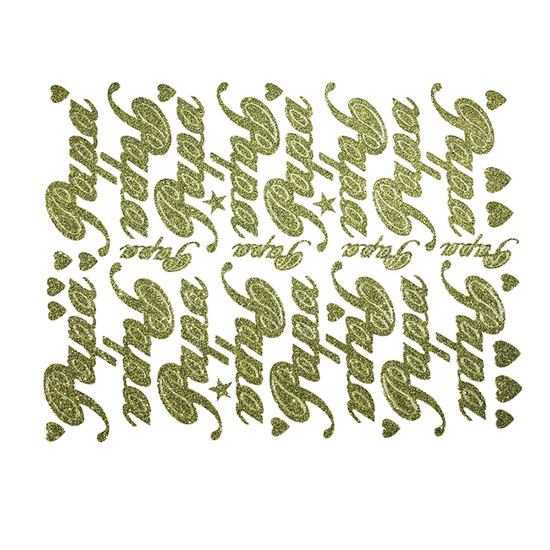 JAM Paper Papa Gold Script Floral Adhesive