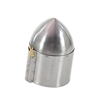Silver Iron Eclectic Medieval Helmet, 13" x 9" x 9"