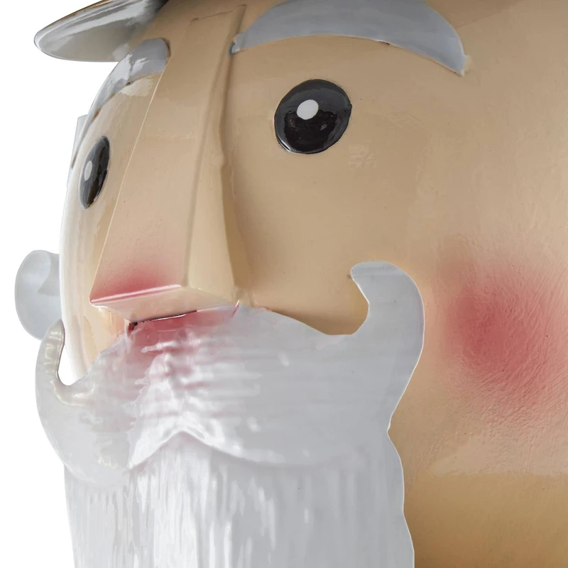 6ft. Gold & Silver Metal Standing Nutcracker Sculpture