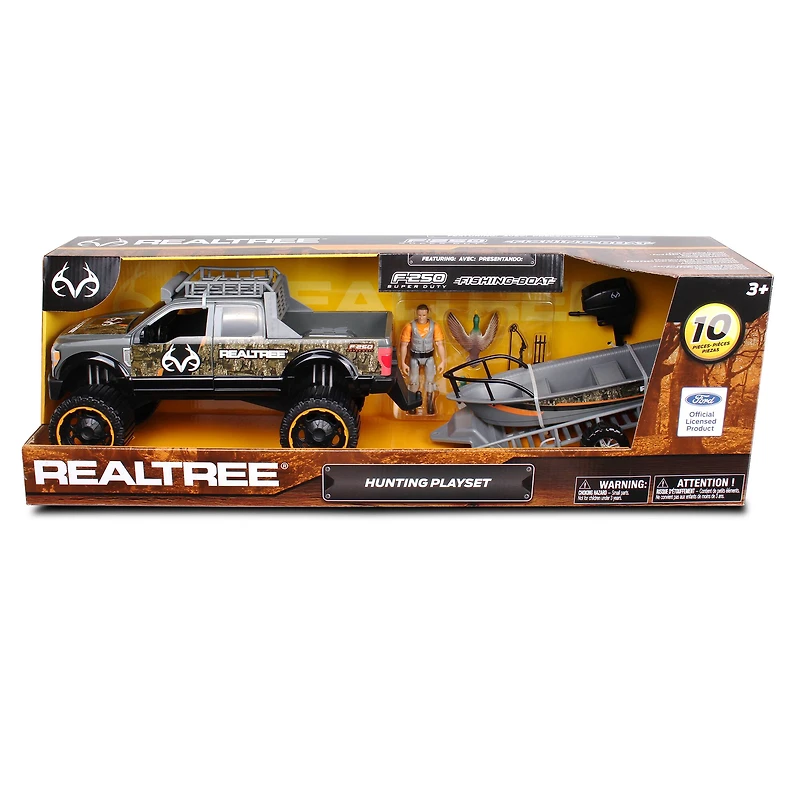 NKOK RealTree® Ford Super Duty® F250® 1:18 Scale 10 Piece Duck Hunting Playset