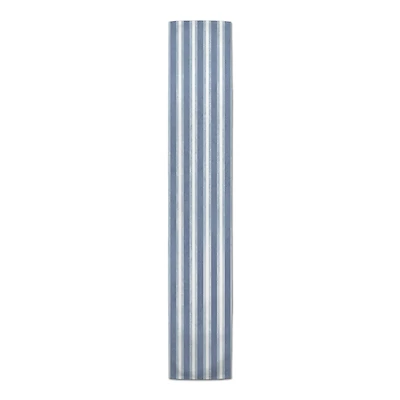 90" Blue Stripes Poly Twill Table Runner
