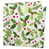DII® Boughs Of Holly Print Napkin Set, 6ct.